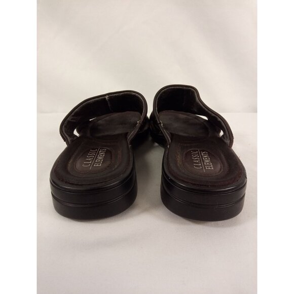 Classic Elements Women's Dark Brown Leather Sandals Size 6.5M - Picture 4 of 10